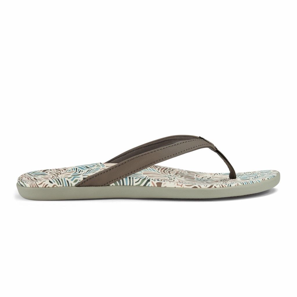 Olukai Women's Hoopio Hau Flip Flop - Warm Taupe / Hau US395-678